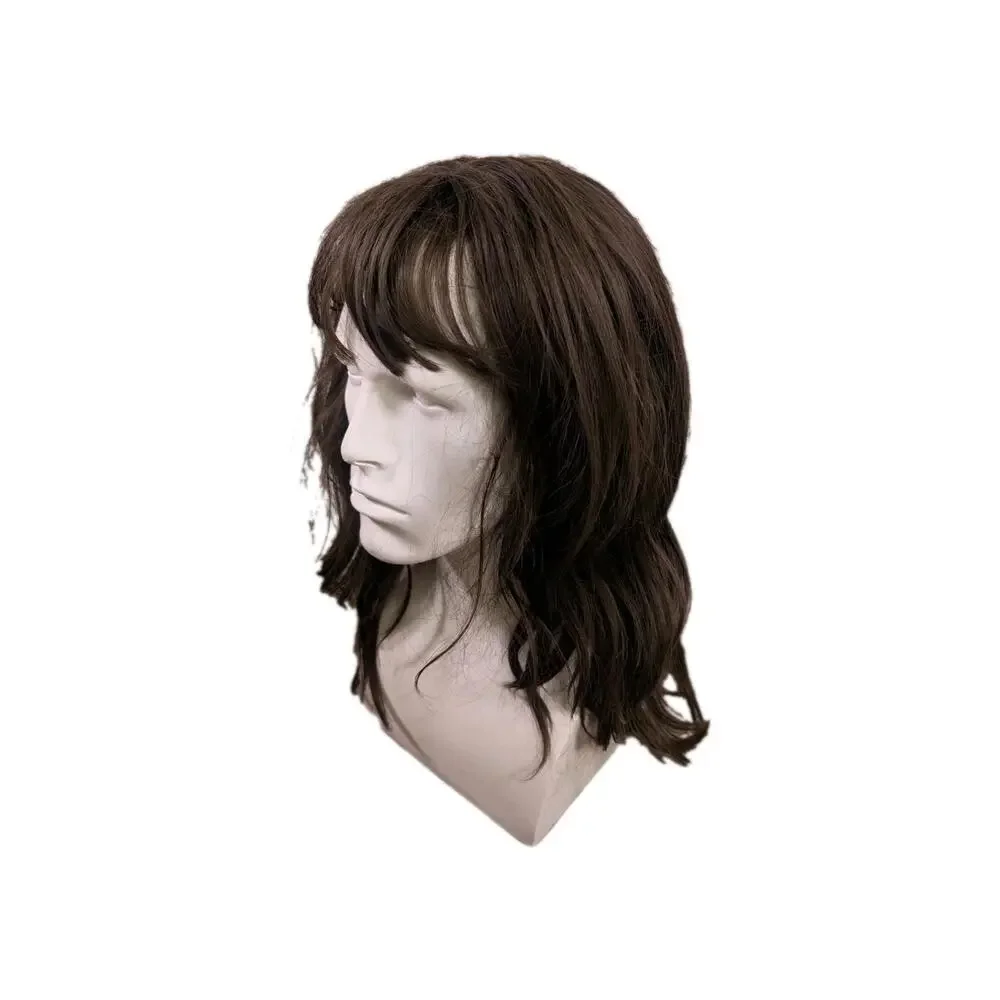 Medium Length Chocolate Brown Synthetic Wavy Layered‎ Wig